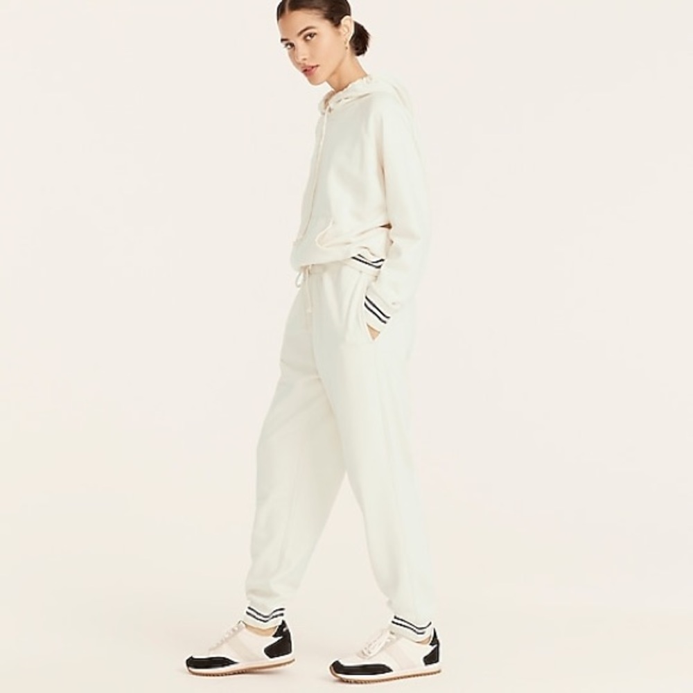 J Crew University terry sweatpants Jogger striped cuffs size XXS NWT - Picture 9 of 10